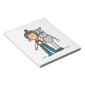 馬Tシャツとギフト付き女性のカーボーイ ノートパッド (アングル)