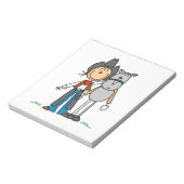 馬Tシャツとギフト付き女性のカーボーイ ノートパッド (回転)