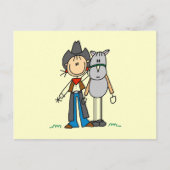 馬Tシャツとギフト付き女性のカーボーイ ポストカード (正面)