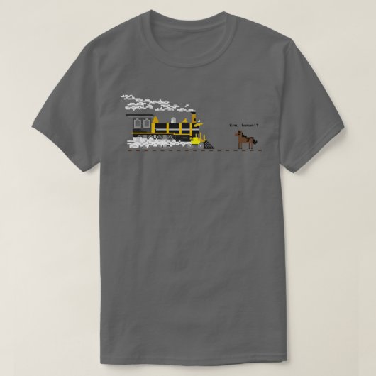 馬vs列車1 tシャツ (デザイン正面)