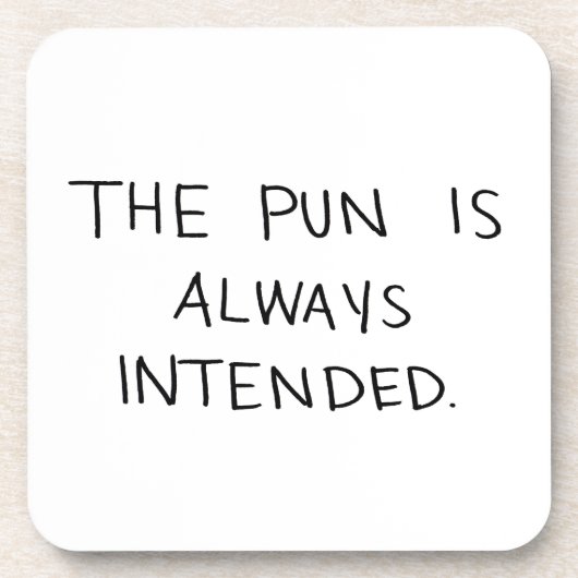 駄洒落は必ず目的がある コースター (正面)