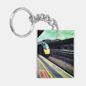 駅で列車を運転する キーホルダー (正面左)