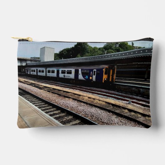 駅で列車 アクセサリーポーチ (正面)