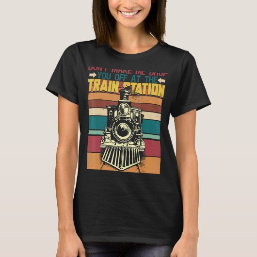 駅で降ろすな Tシャツ (正面)