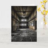 駅の中で カード (黄色い花)