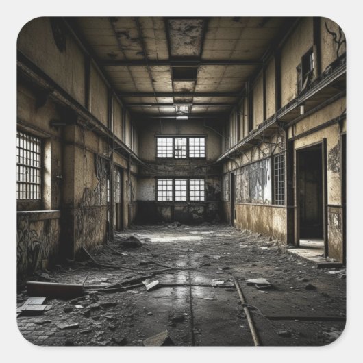 駅の中で スクエアシール (正面)