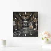 駅の中で スクエア壁時計 (ホーム)