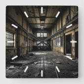 駅の中で スクエア壁時計 (正面)