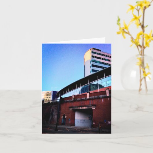 駅の側 カード (黄色い花)