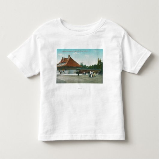 駅の外観 トドラーTシャツ (正面)