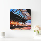 駅の明かり スクエア壁時計 (ホーム)