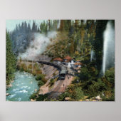 駅の空中眺め ポスター (正面)