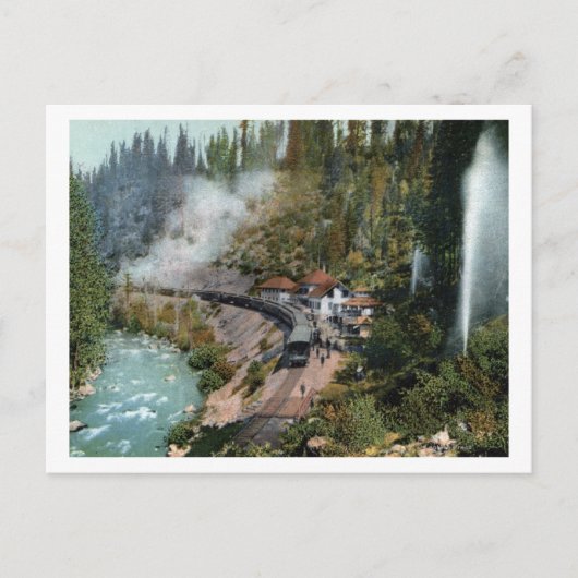 駅の航空写真 ポストカード (正面)