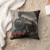 駅の鉄道機関 クッション (ブランケット)