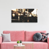 駅を出発する列車 キャンバスプリント (インサイチュ (リビング))