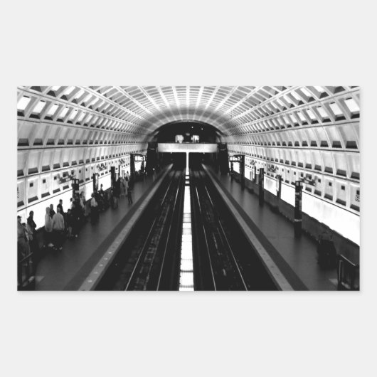 駅ワシントン地下鉄 長方形シール (正面)