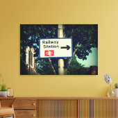 駅標識 キャンバスプリント (インサイチュ (リビング))