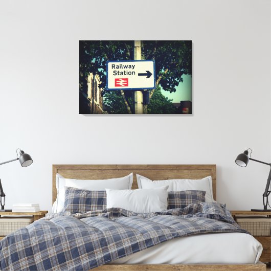 駅標識 キャンバスプリント (インサイチュ (寝室))