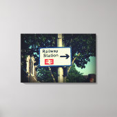駅標識 キャンバスプリント (正面)