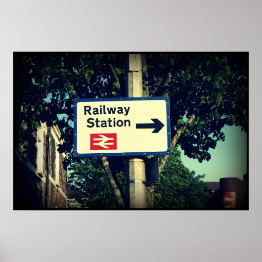 駅標識 ポスター (正面)