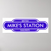 駅標識 ポスター (正面)