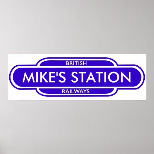 駅標識 ポスター (正面)