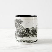 駅馬車の攻撃 ツートーンマグカップ (中央)