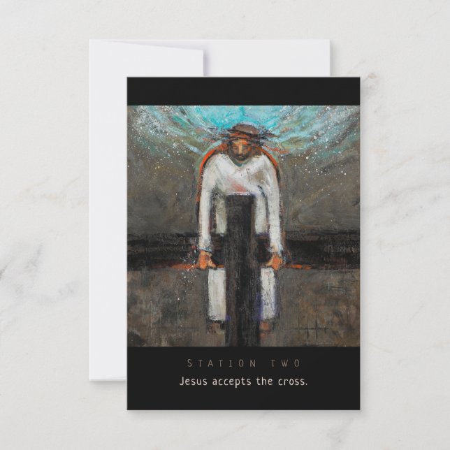 駅2、イエスはクロス祈りの言葉カードを受け入れる (正面)