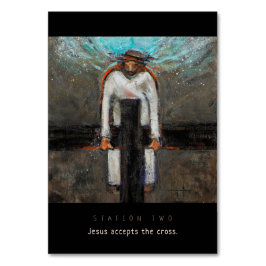 駅2、イエスはクロス祈りの言葉カードを受け入れる テーブルナンバー