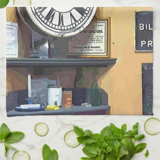 駅 キッチンタオル (折り畳み)