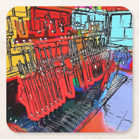 駅 スクエアペーパーコースター (正面)