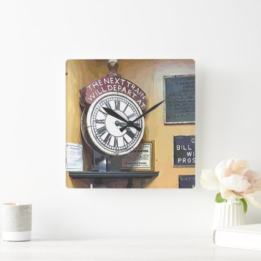 駅 スクエア壁時計 (ホーム)