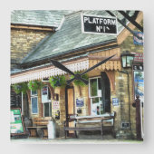 駅 スクエア壁時計 (正面)