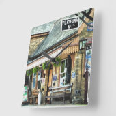 駅 スクエア壁時計 (傾斜)