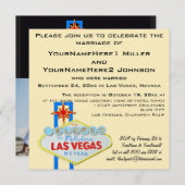 駆け落ちされたラスベガスの結婚式の写真 招待状 (正面/裏面)