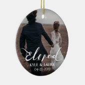 駆け落ちされた結婚の発表の写真のオーナメント セラミックオーナメント (右)