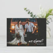 駆け落ちした |ブラシレタリング写真のお知らせ 招待状 (スタンド正面)