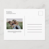 駆け落ちした |ブラックスクかわいらしリプト結婚の実行 案内ポストカード (裏面)