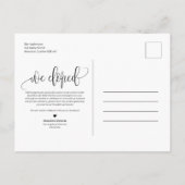 駆け落ちした |写真かわいらしの取り出し 案内ポストカード (裏面)