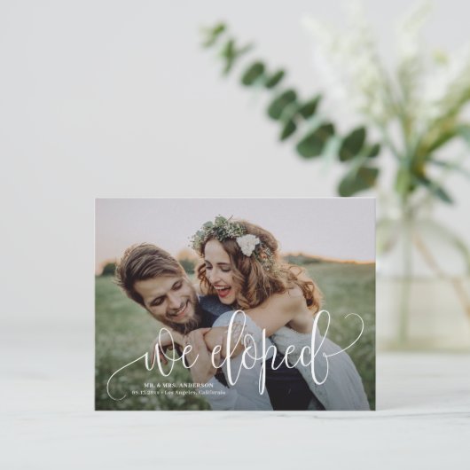 駆け落ちした |写真かわいらしの取り出し 案内ポストカード (スタンド正面)