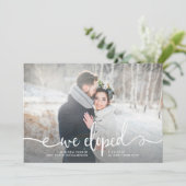 駆け落ちした | 写真モダン素朴 案内状 (スタンド正面)