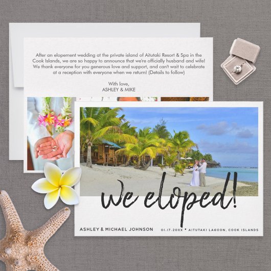 駆け落ちした | 4写真結婚の発表 案内状