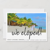 駆け落ちした | 4写真結婚の発表 案内状 (正面)