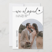 駆け落ちして駆け落ち祝のパーティー 招待状 (正面)