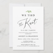 駆け落ちしました | 私たちは結婚しました 結婚報告 招待状 (正面)