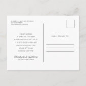 駆け落ちだ！モダン写真 案内ポストカード (裏面)