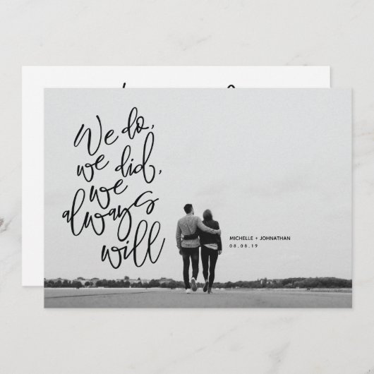 駆け落ちのお知らせと招待状 招待状 (正面/裏面)