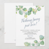 駆け落ちの披露宴　愛だけを祝う 招待状 (正面/裏面)