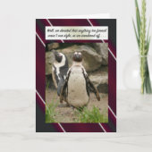 駆け落ちの発表、ペンギンのスタイル 案内状 (正面)