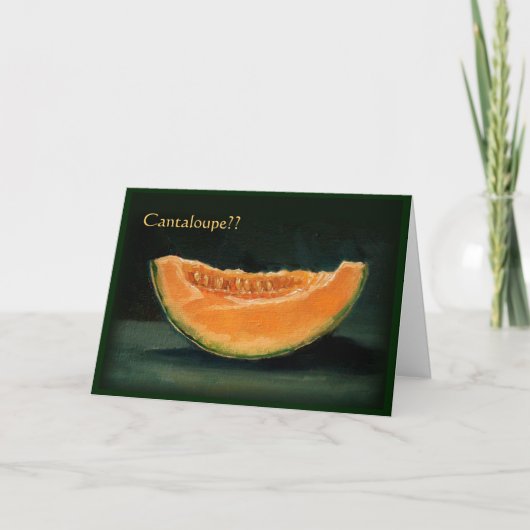 駆け落ちの発表、ユーモア、しゃれ、メロン 案内状 (正面)